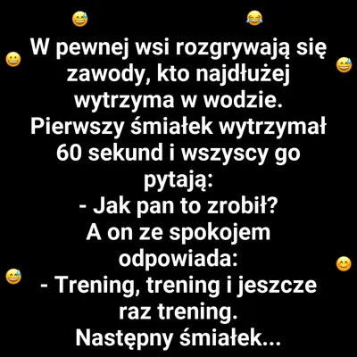 Gacie kontra trening.