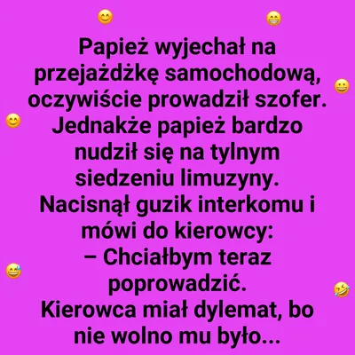 Papież za kierownicą