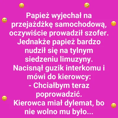Papież za kierownicą