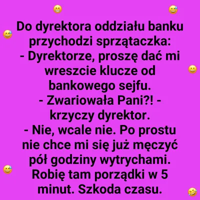 Prośba sprzątaczki