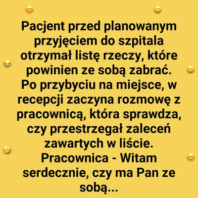 Szpitalna lista z niespodzianką