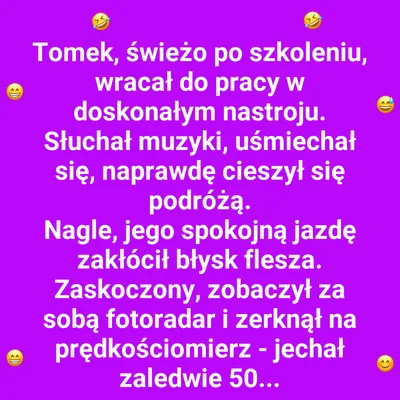 Tomek i niespodzianka od fotoradaru