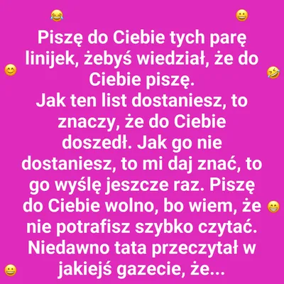 Zabawny list od mamy
