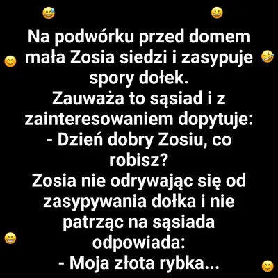 Zosia zasypuje dołek